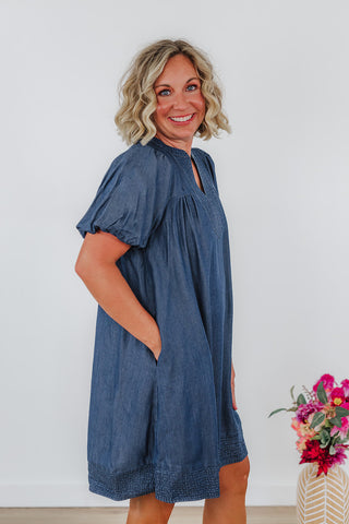 Everyday Denim Dress - Dark Wash