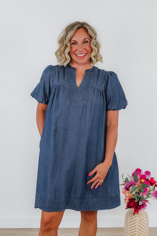 Everyday Denim Dress - Dark Wash