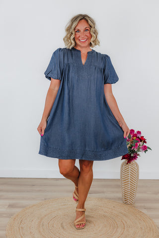 Everyday Denim Dress - Dark Wash