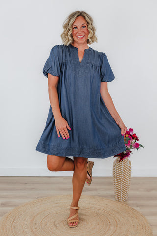 Everyday Denim Dress - Dark Wash