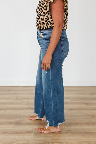 Hello High Rise Crop Wide Leg Jean