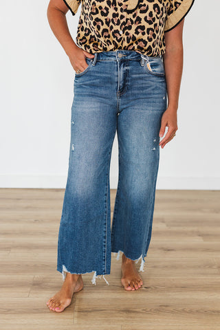 Hello High Rise Crop Wide Leg Jean