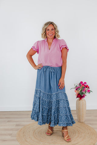 Melanie Maxi Skirt - Denim