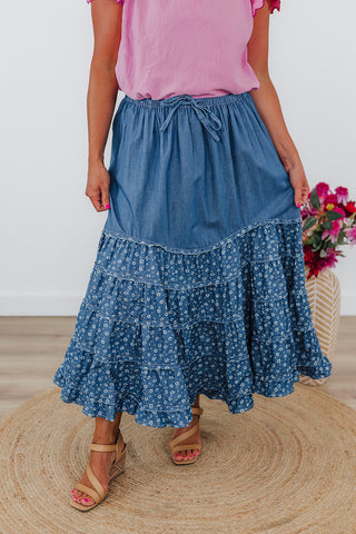Melanie Maxi Skirt - Denim