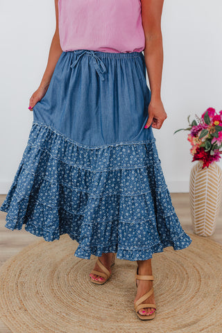 Melanie Maxi Skirt - Denim