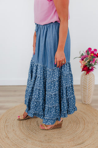 Melanie Maxi Skirt - Denim
