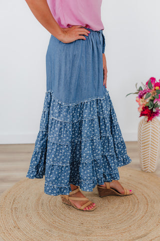 Melanie Maxi Skirt - Denim