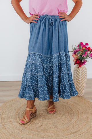 Melanie Maxi Skirt - Denim