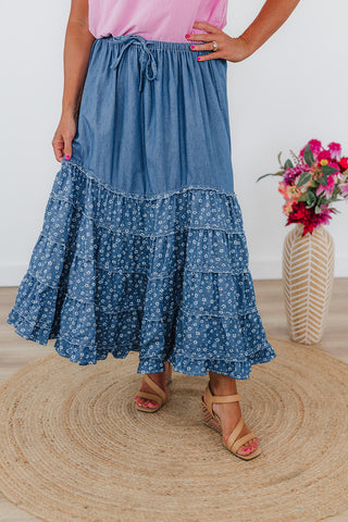 Melanie Maxi Skirt - Denim