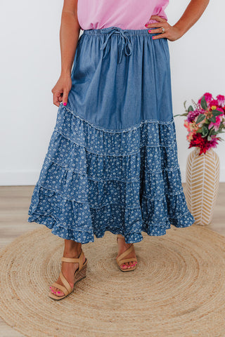 Melanie Maxi Skirt - Denim