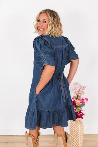 Lock 'Em Down Denim Dress