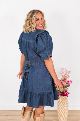 Lock 'Em Down Denim Dress