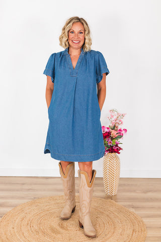 Stay Classy Denim Dress
