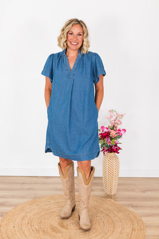 Stay Classy Denim Dress