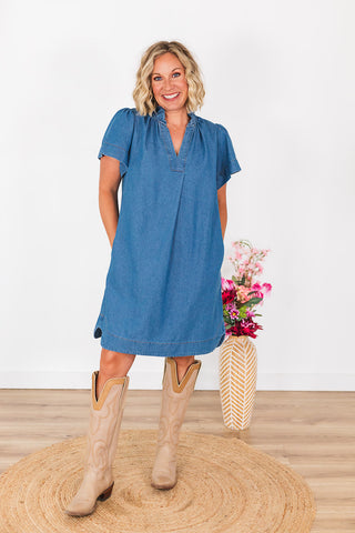 Stay Classy Denim Dress