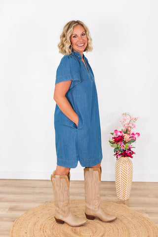Stay Classy Denim Dress