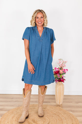 Stay Classy Denim Dress