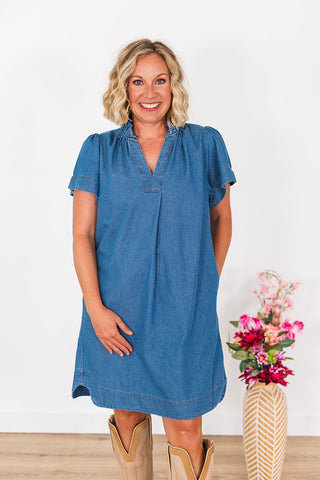 Stay Classy Denim Dress