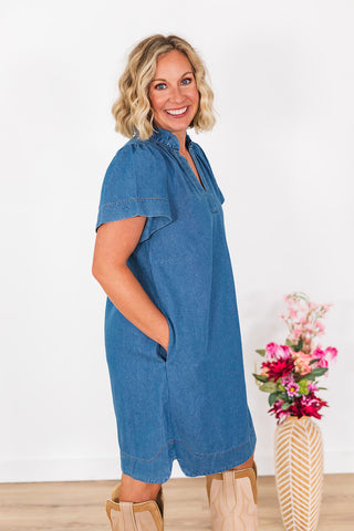 Stay Classy Denim Dress