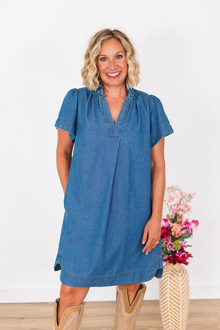 Stay Classy Denim Dress Small