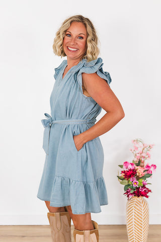 Concert Season Dress - Light Denim
