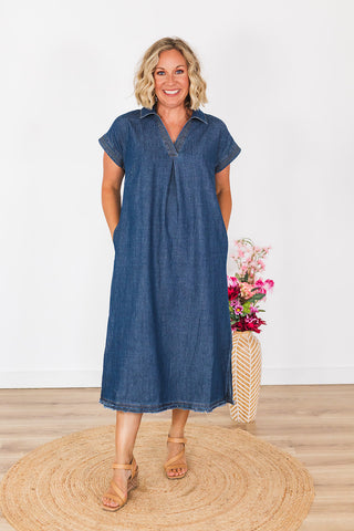 Hey There Delilah Denim Dress - Medium Wash