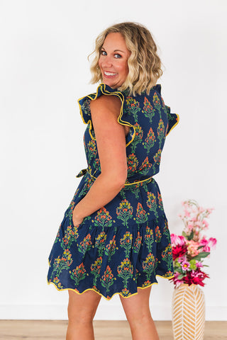 Easy On The Eyes Dress - Navy