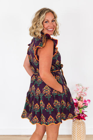 Easy On The Eyes Dress - Eggplant