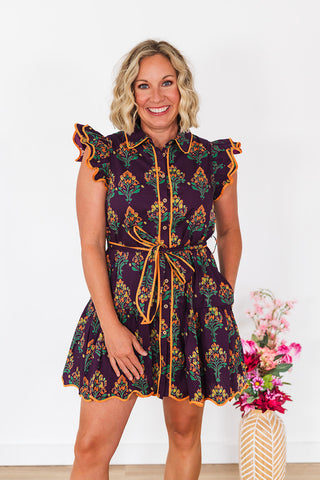 Easy On The Eyes Dress - Eggplant