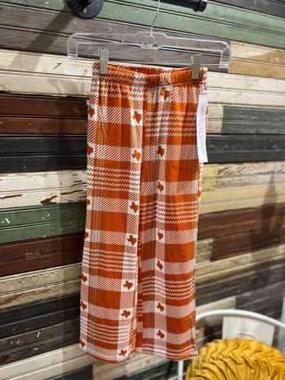 Youth Howdy Plaid Sleep Pants - Burnt Orange