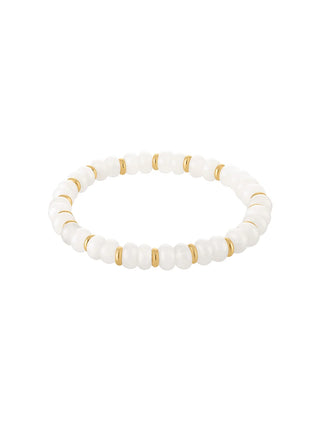Gemstone Stretch Bead Bracelet Clear