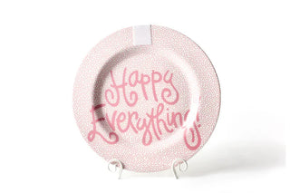 Pink Small Dot Happy Everything Big Round Platter