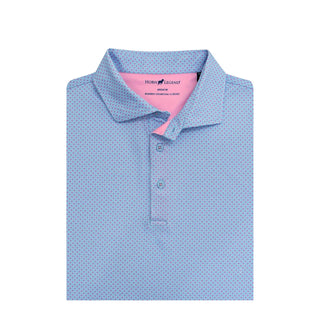 Lisbon Performance Polo - Light Blue/Rose Quartz