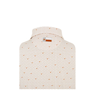 Texas Longhorns White Mirco Steerhead & State Print - Polo