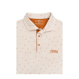 Texas Longhorns White Mirco Steerhead & State Print - Polo