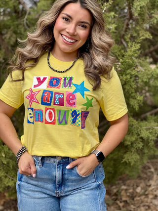 You Are Enough Tee - Heather Yellow