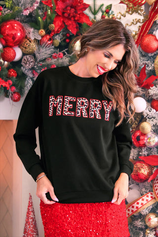 Merry Leopard Luxe Pullover