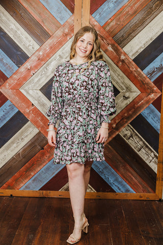 Chocolate Flowers Dress