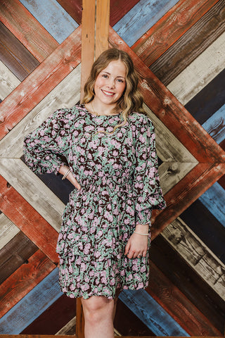 Chocolate Flowers Dress