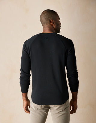 Black - Puremeso Everyday Henley Top