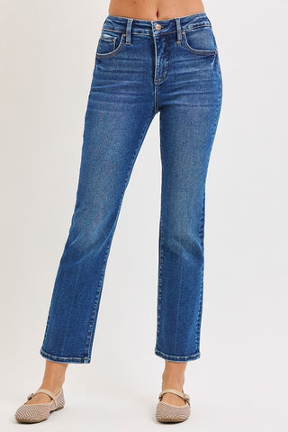 T Is For Tummy Control High Rise Crop Straight Risen Jeans