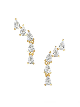 Paloma Teardrop Climber Earrings
