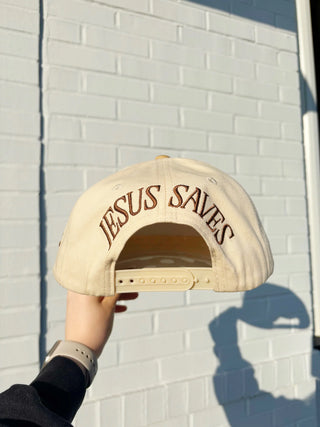 Make Jesus Famous Hat - Brown Polka Dot