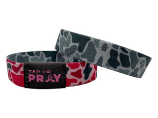 Pink & Ash Wristband - Tap to Pray