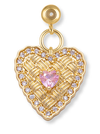 Quilted Heart Grip Charm