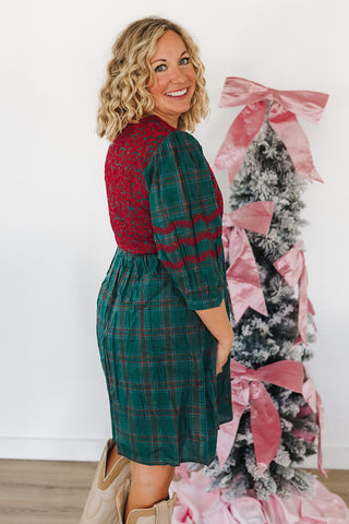 Helen Dress - Green Plaid