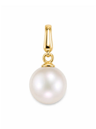 Round Pearl Clip Charm - Gold