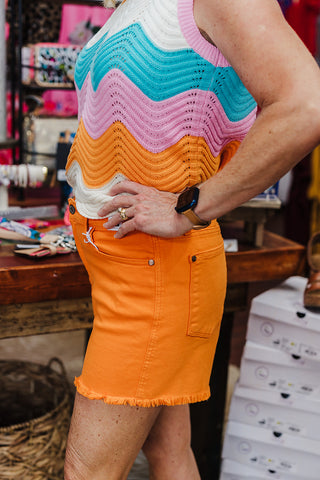 Orange Judy Blue Shorts