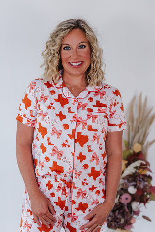 Put A Bow On It Sleep Shirt - Burnt Orange