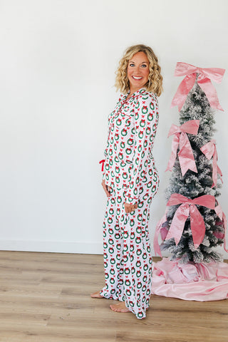 Clara Wreath Long Sleeve Sleep Shirt